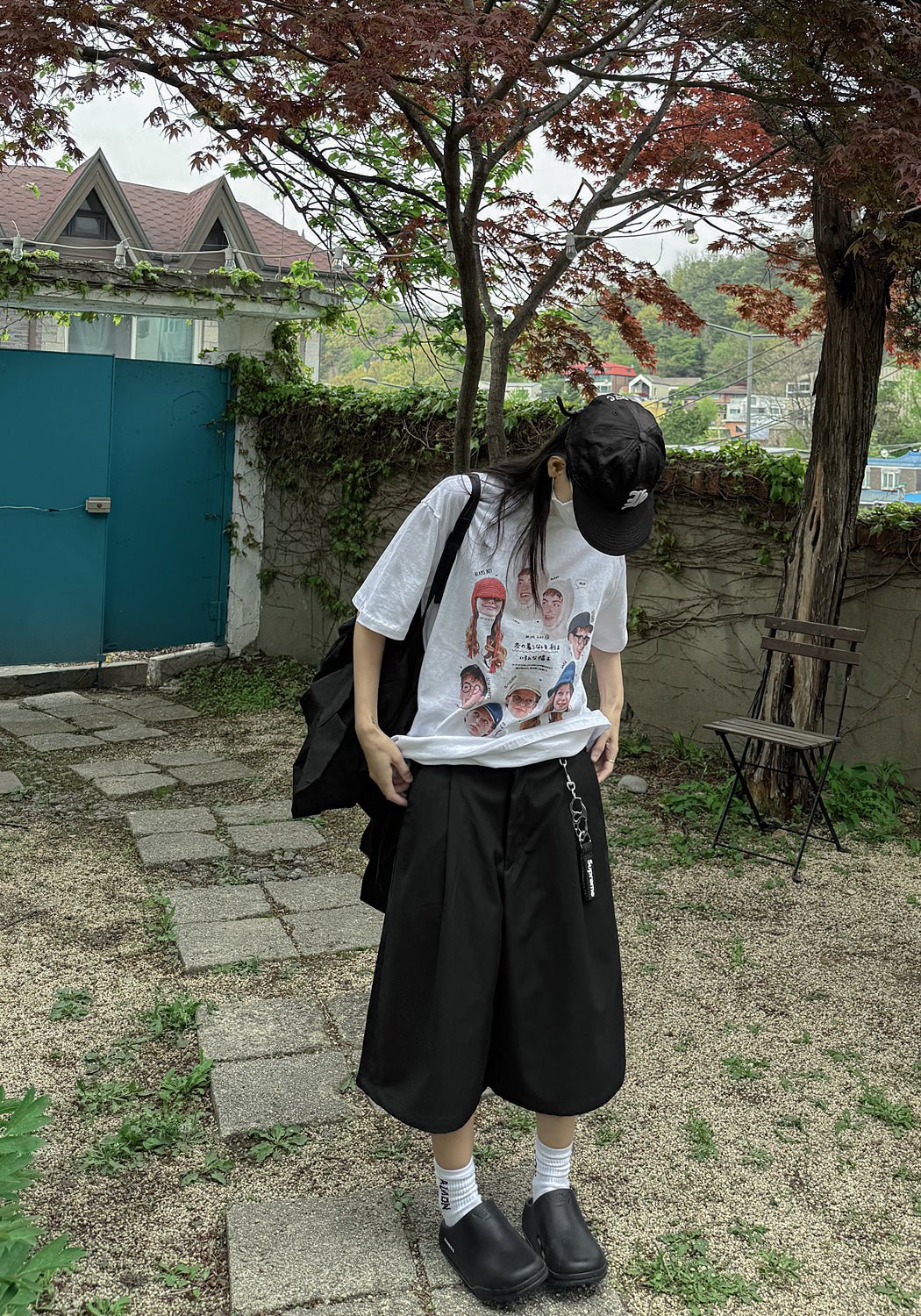 打褶 五分 百慕達 西裝 短褲 / 2色 - WHATEVER