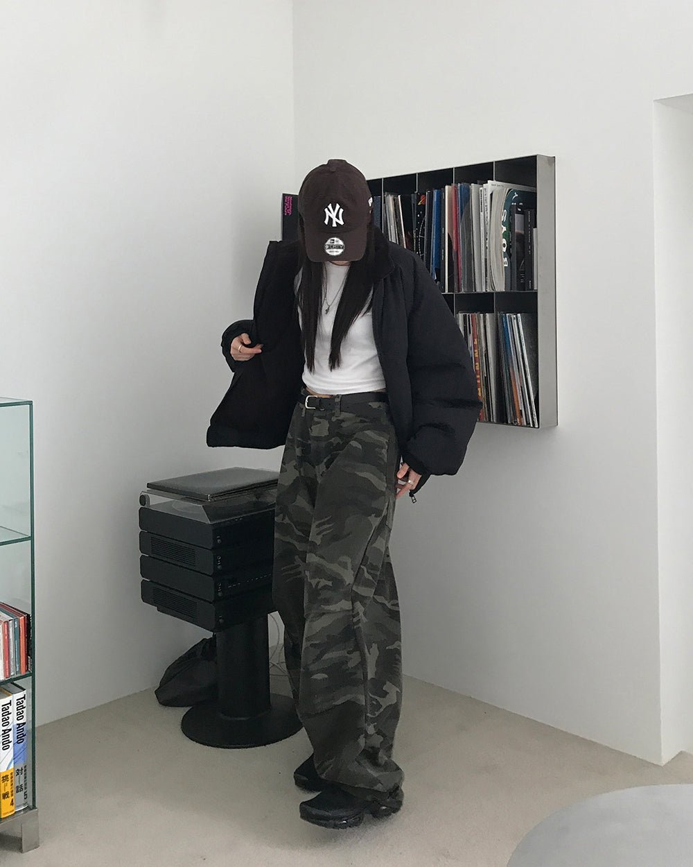 迷彩 厚磅 工裝 降落傘 彎刀褲 / 2色 - WHATEVER STUDIO