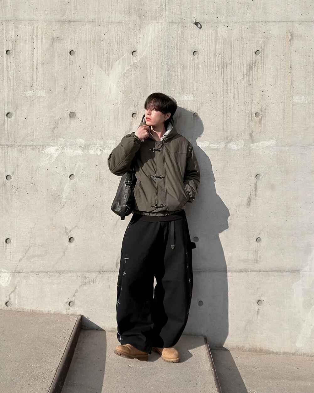 刺繡 星星 畫家 工裝 牛仔褲 / 2色 - WHATEVER