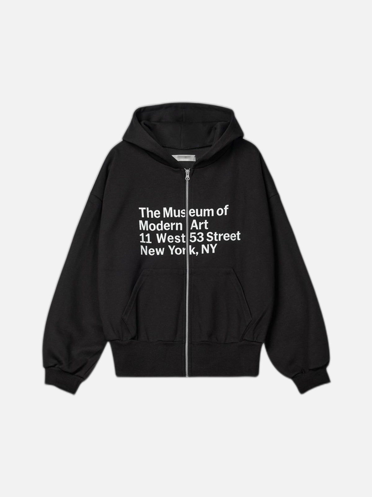 藝術 字母 印花 寬鬆 短版 連帽外套 / 2色 - WHATEVER