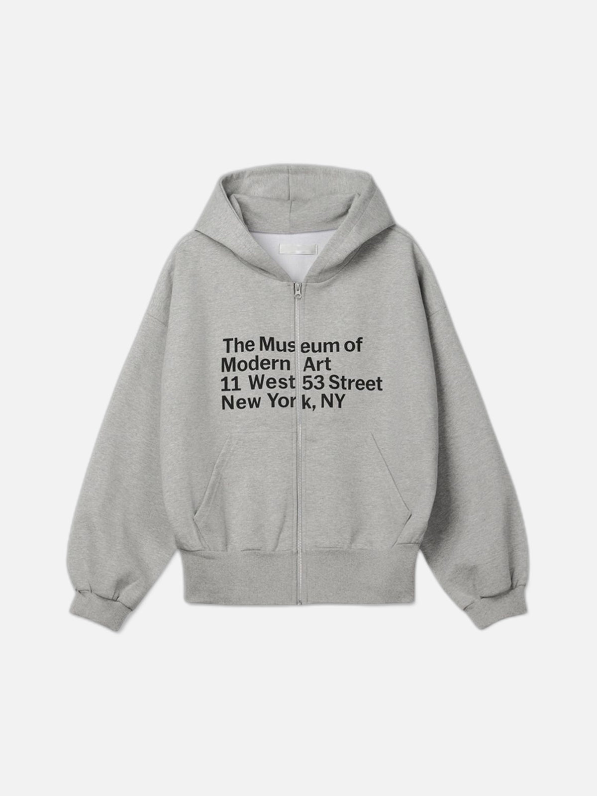 藝術 字母 印花 寬鬆 短版 連帽外套 / 2色 - WHATEVER