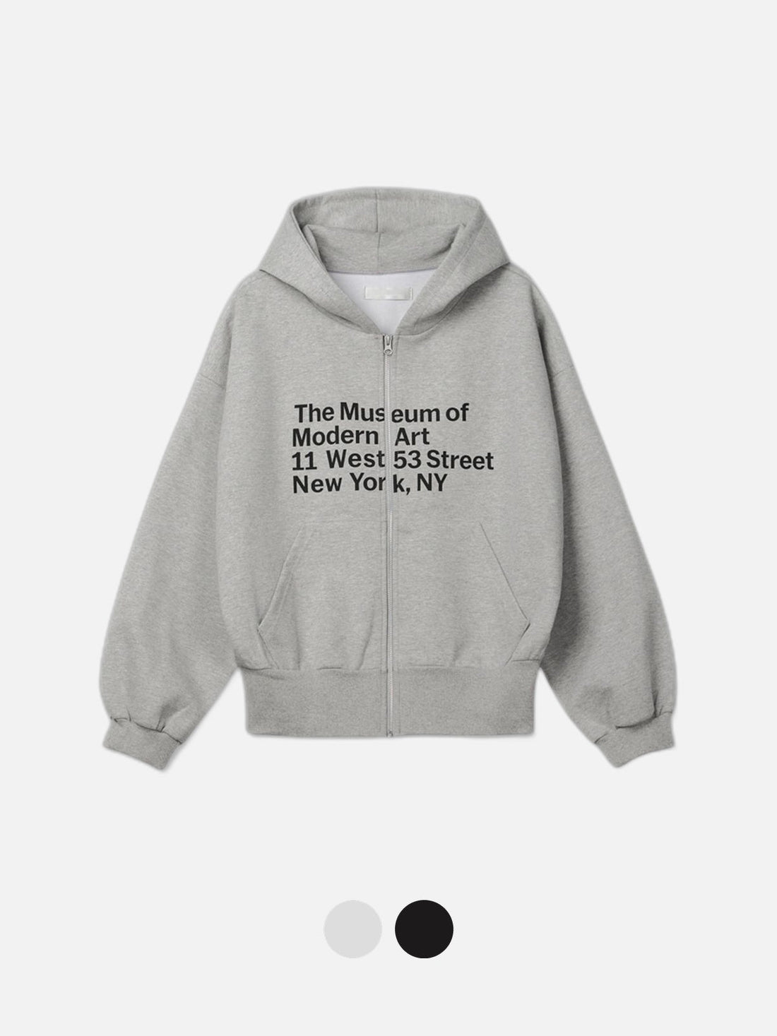 藝術 字母 印花 寬鬆 短版 連帽外套 / 2色 - WHATEVER