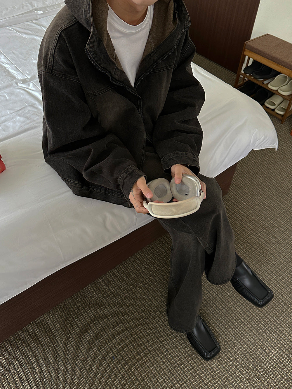 3TAP復古做舊牛仔連帽外套 / 2色