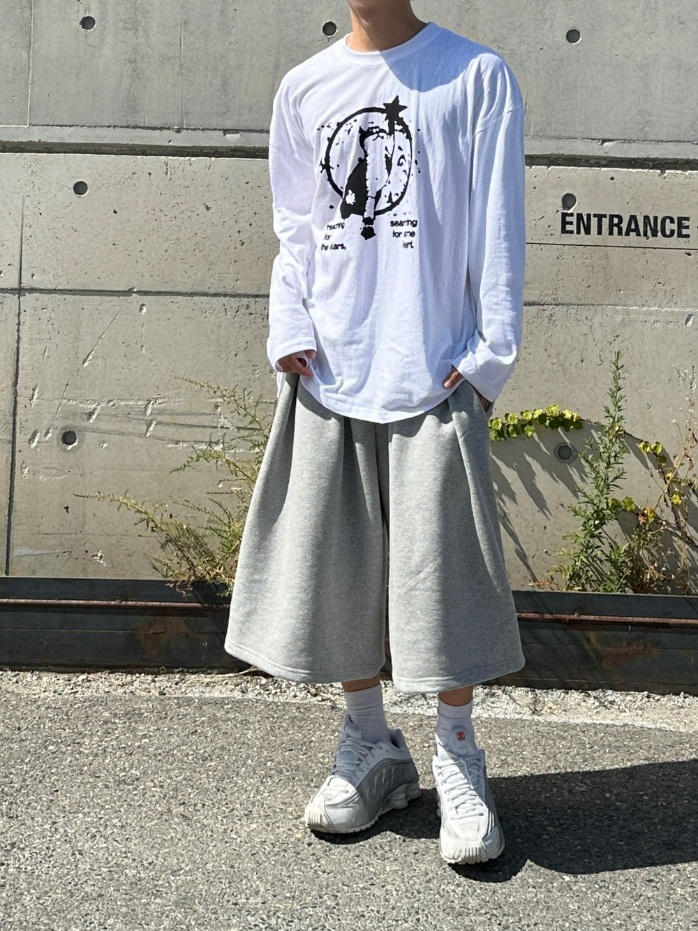 貓咪 摘星 印花 長袖 T恤 / 3色