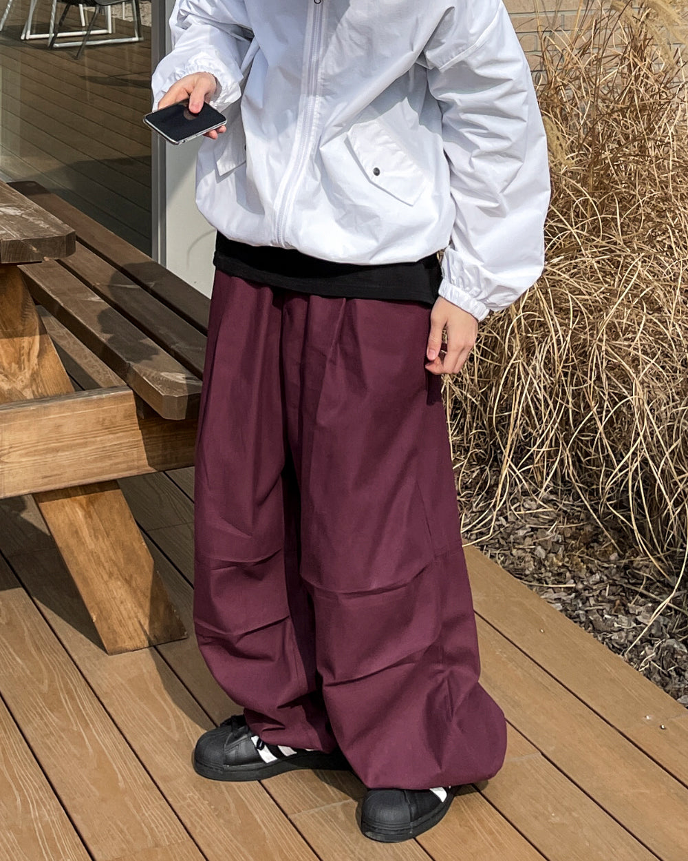 斜紋布 降落傘 氣球 工裝 長褲 / 5色