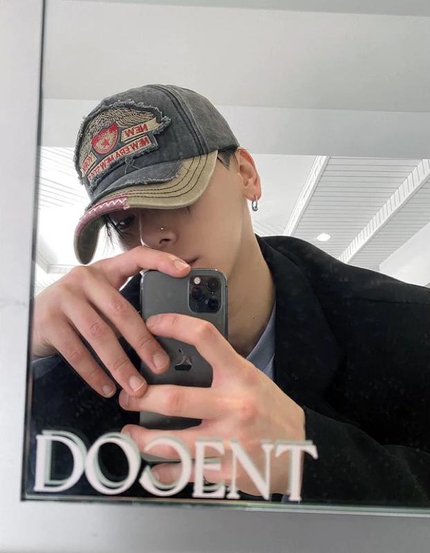 美式 復古 破壞 不收邊 刺繡 老帽 / 4色