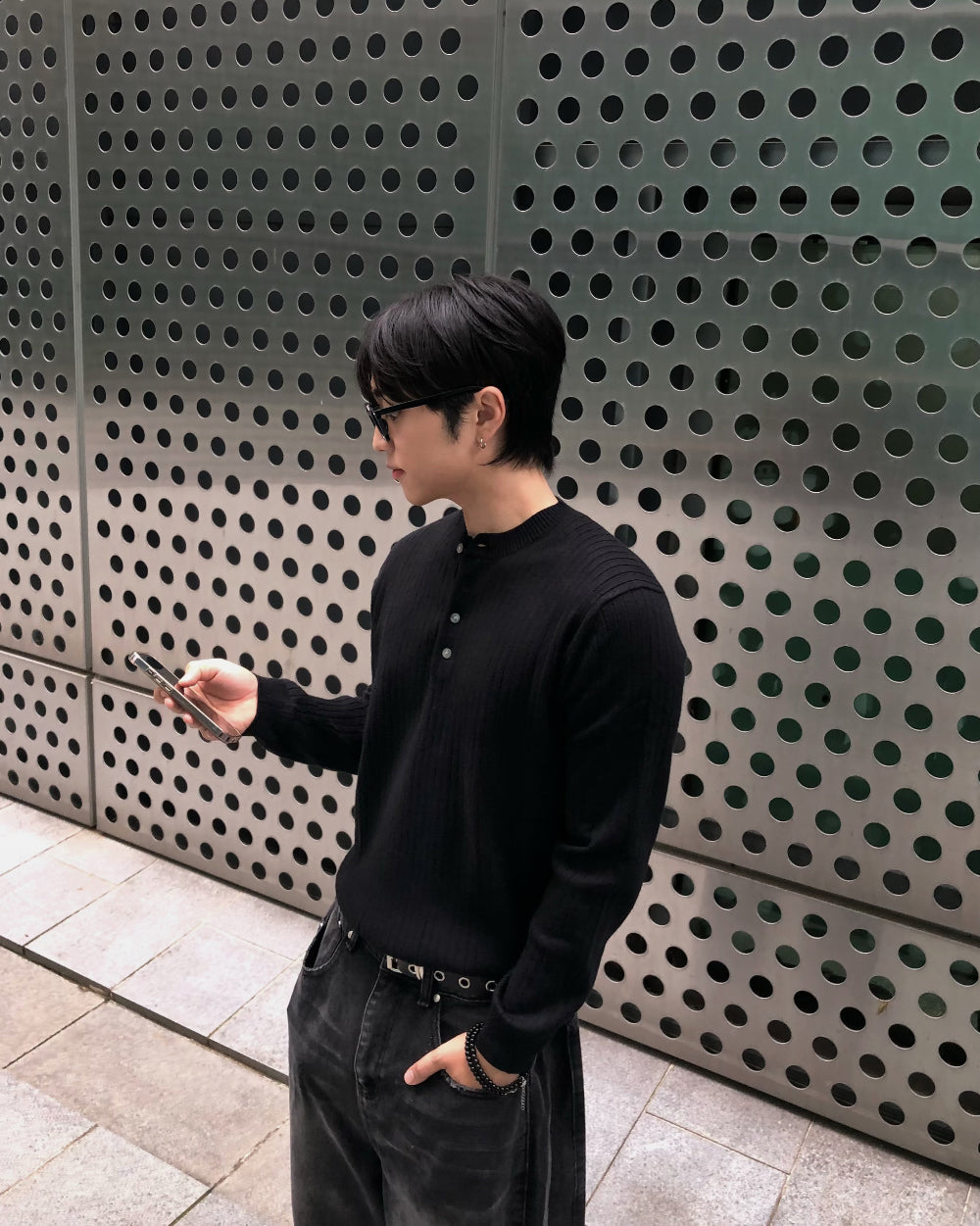 羅紋 亨利領 長袖 針織衫 / 5色【部分現貨】