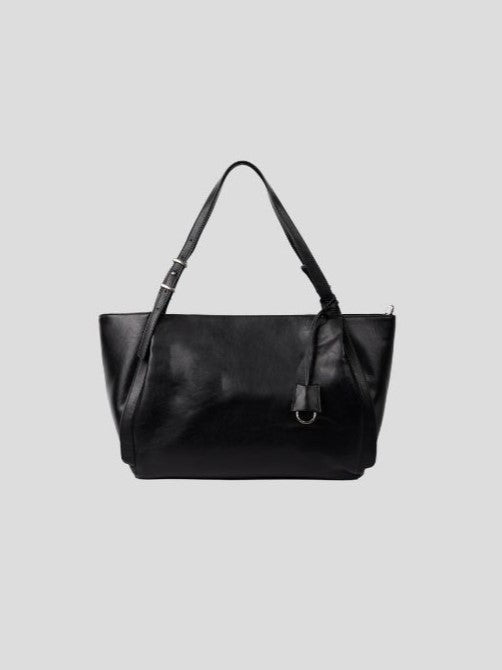 簡約 質感 皮革 單肩 托特包 / 2色【部分現貨】