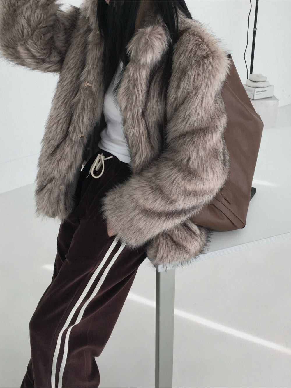 簡約 質感 皮革 單肩 托特包 / 2色【部分現貨】