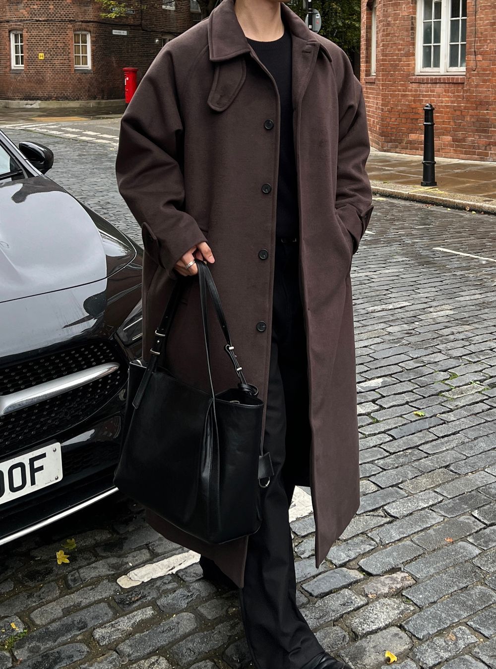 簡約 質感 皮革 單肩 托特包 / 2色【部分現貨】