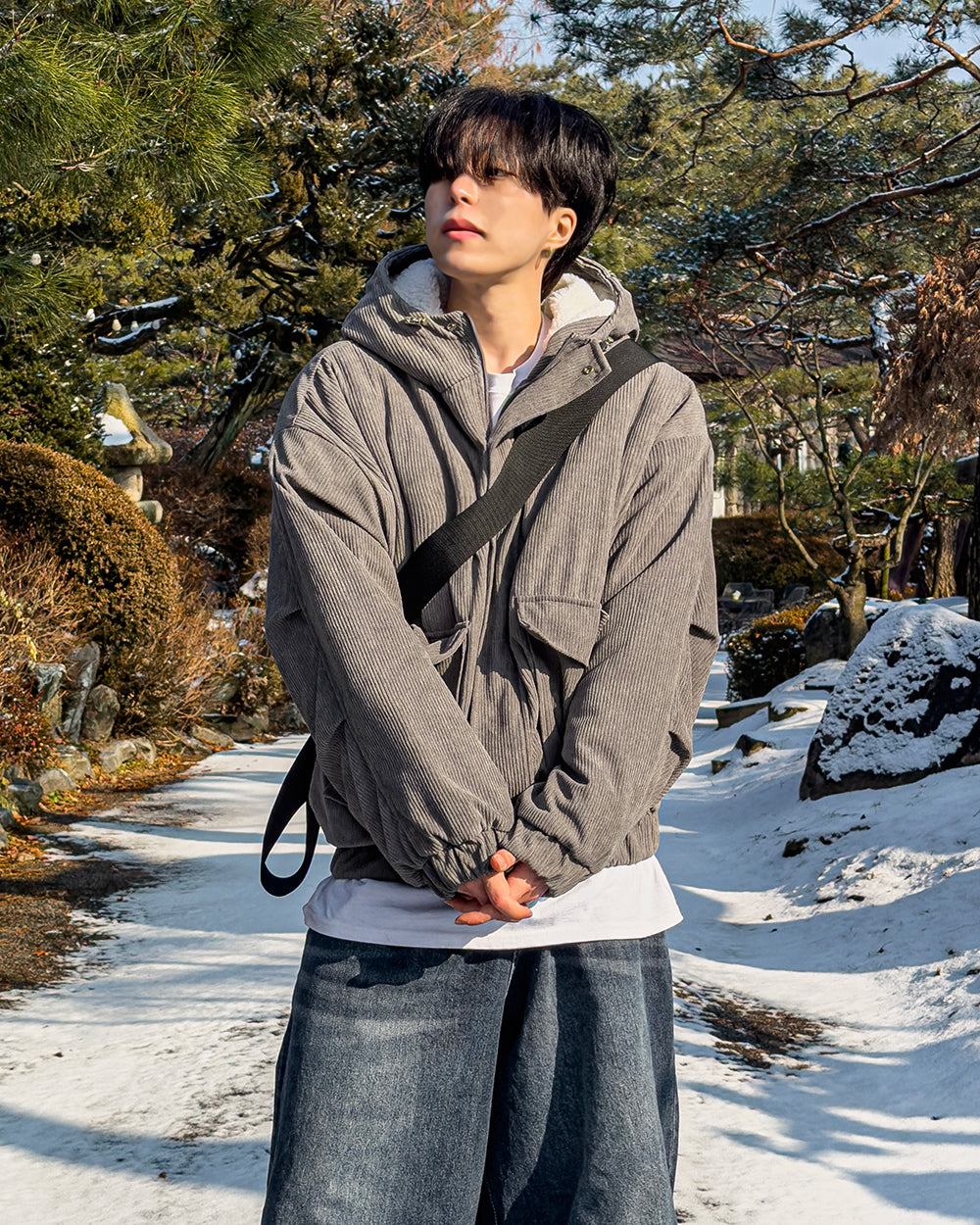 燈芯絨 刷毛 連帽 外套 / 3色