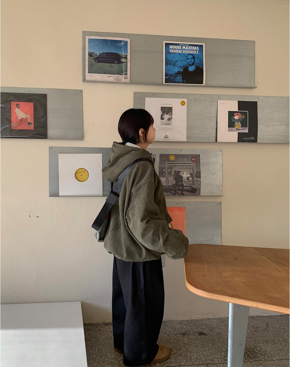 燈芯絨 刷毛 連帽 外套 / 3色