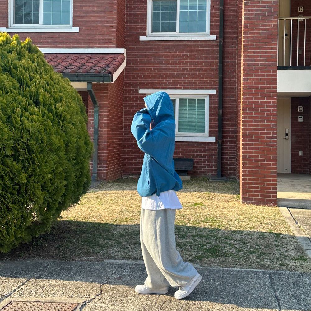 寬鬆 雙拉鍊 抽繩 連帽 風衣外套 / 4色