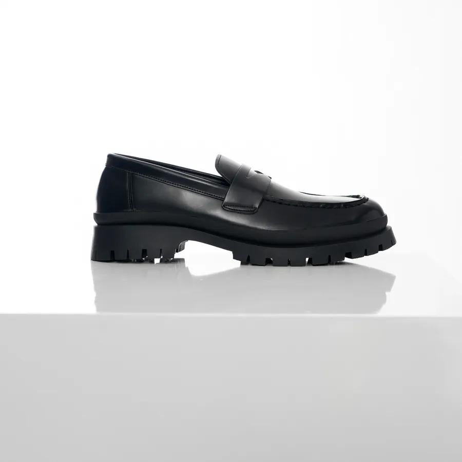 【增高4.5cm】經典 黑色 厚底 樂福鞋