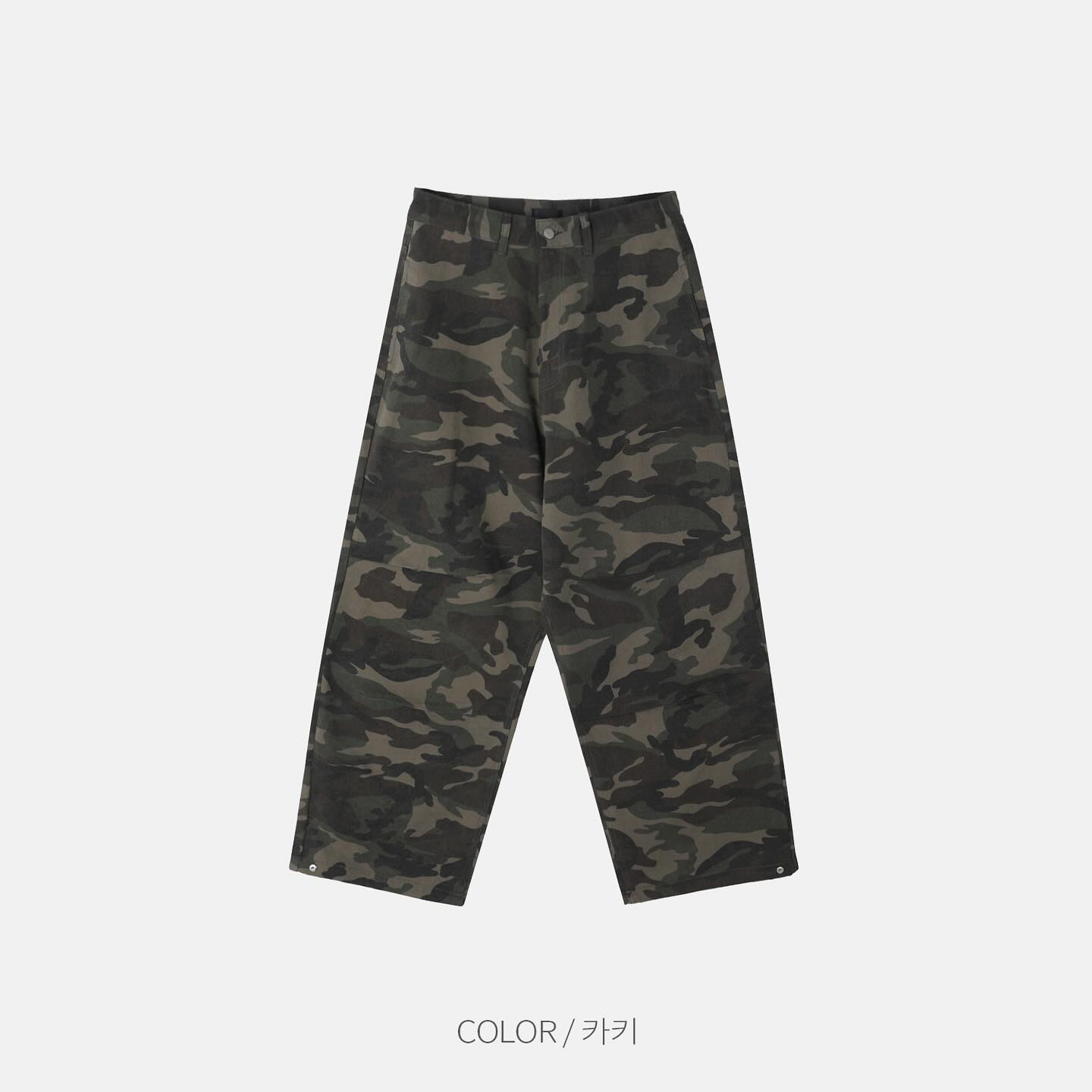 迷彩 厚磅 工裝 降落傘 彎刀褲 / 2色