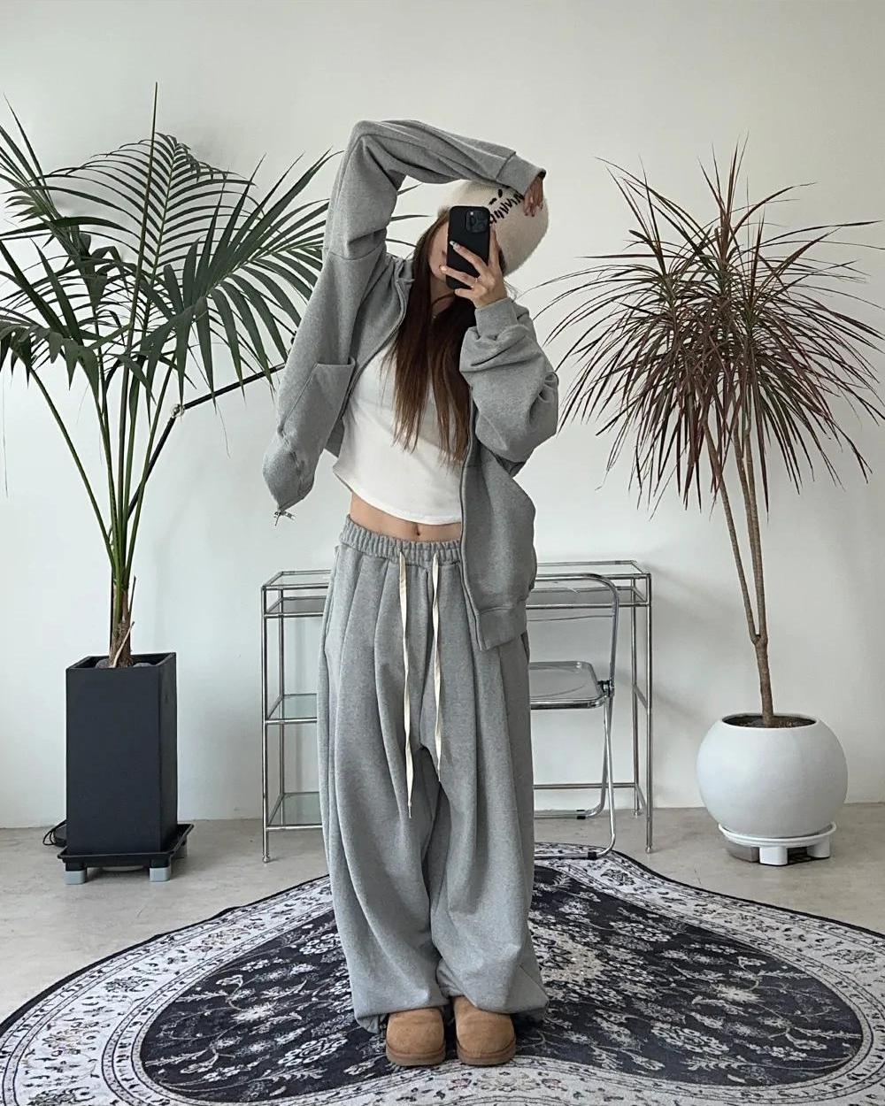 【可拆買】TXT崔然竣同款 慵懶 雙拉鍊 套裝 / 5色