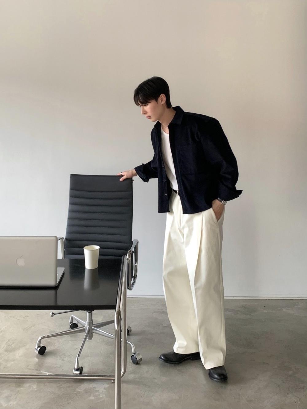 立體 褶皺 寬版 卡其褲 / 5色