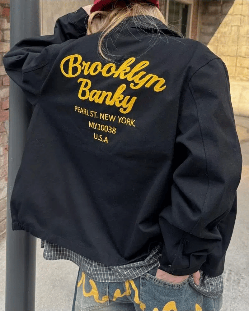 Blooklyn Lettering Cotton Jacket / 3色 - WHATEVER STUDIO