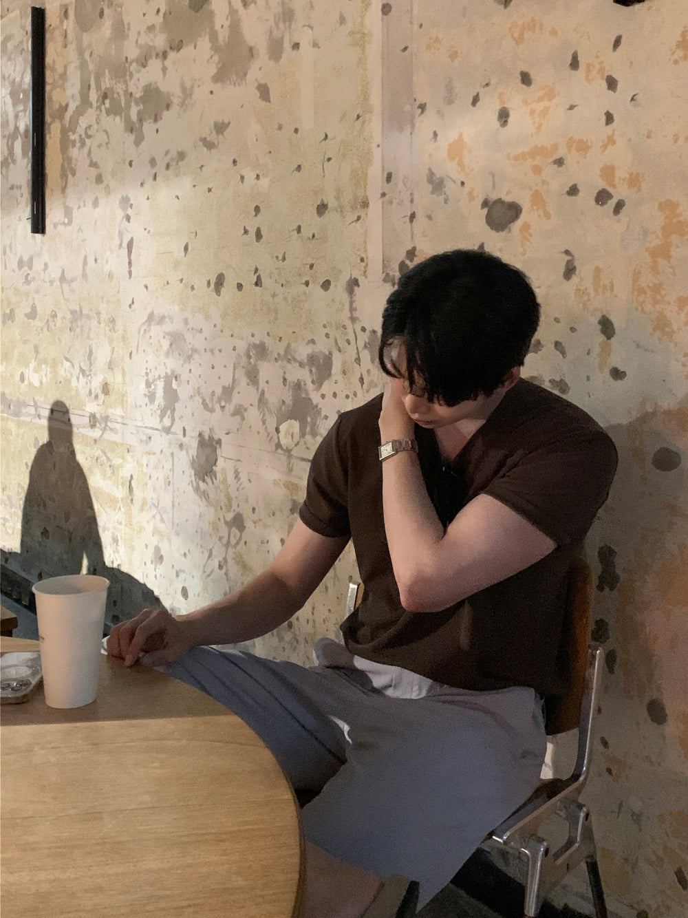 涼感 羅紋 合身 針織 短T / 10色