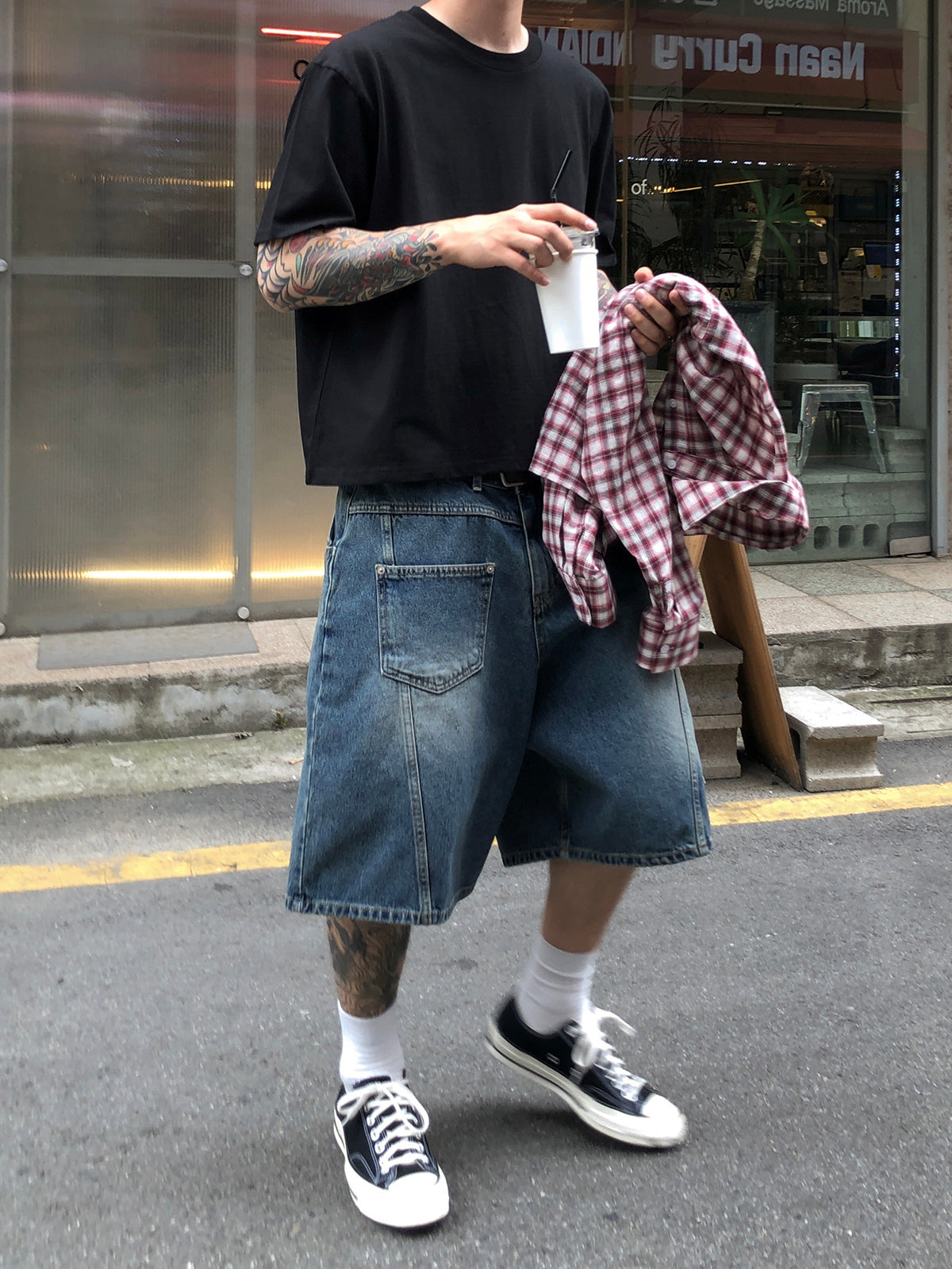 Boxy 寬短 簡約 俐落 短袖 上衣 / 3色