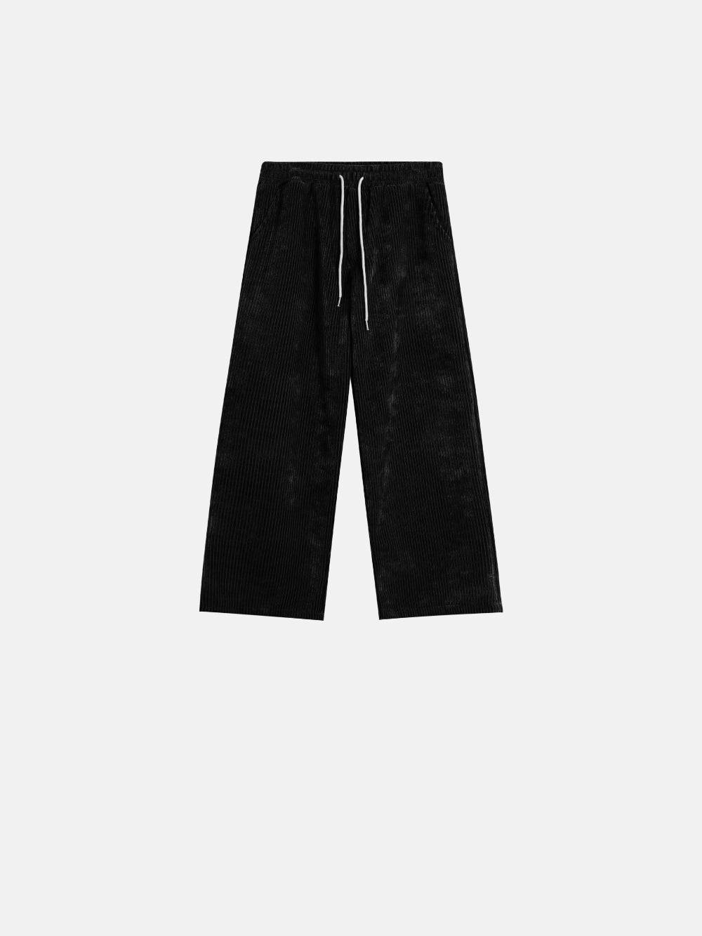 寬鬆 燈芯絨 褲腳抽繩 休閒 落地 長褲 / 4色