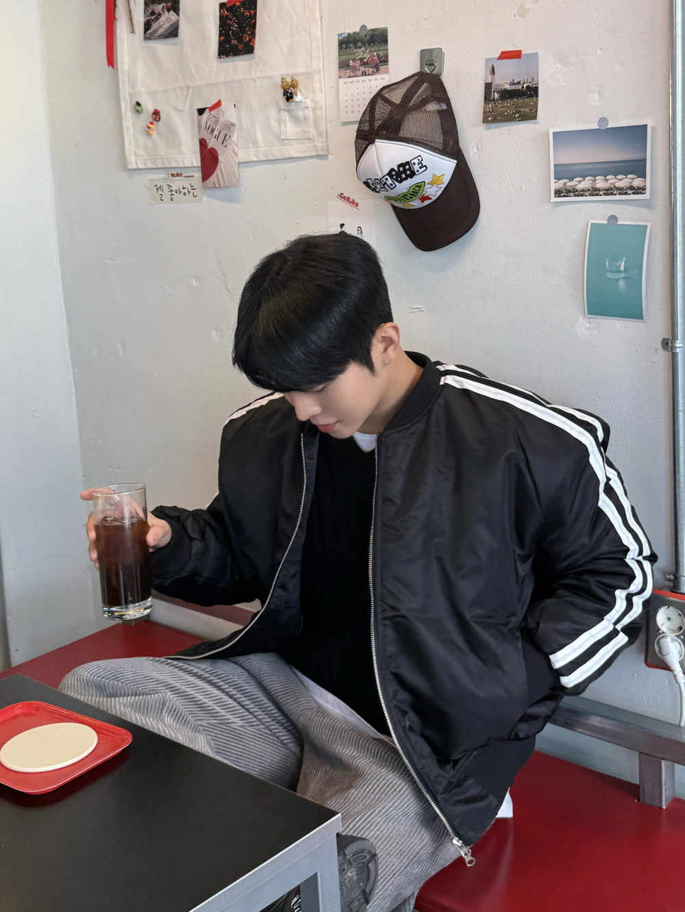 寬鬆 燈芯絨 褲腳抽繩 休閒 落地 長褲 / 4色