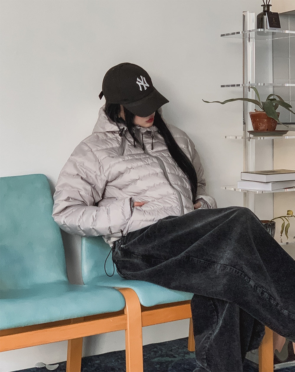 復古 水洗 燈芯絨 寬版 氣球 牛仔褲 / 4色