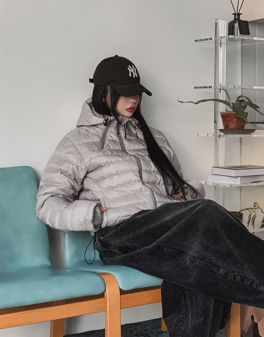 復古 水洗 燈芯絨 寬版 氣球 牛仔褲 / 4色