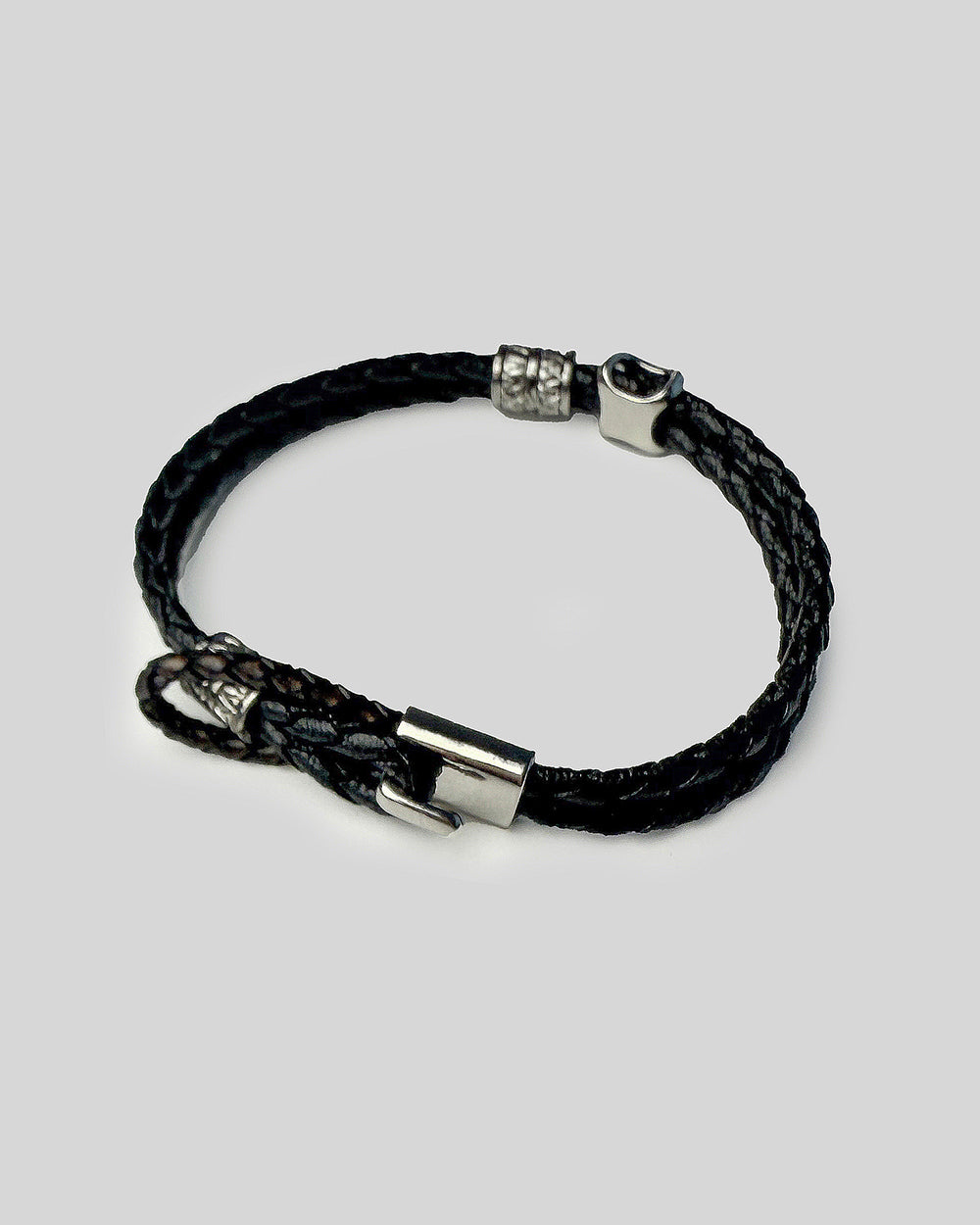 Braided Leather Loop Bracelet / 2色