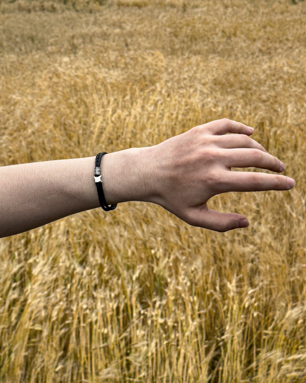Braided Leather Loop Bracelet / 2色
