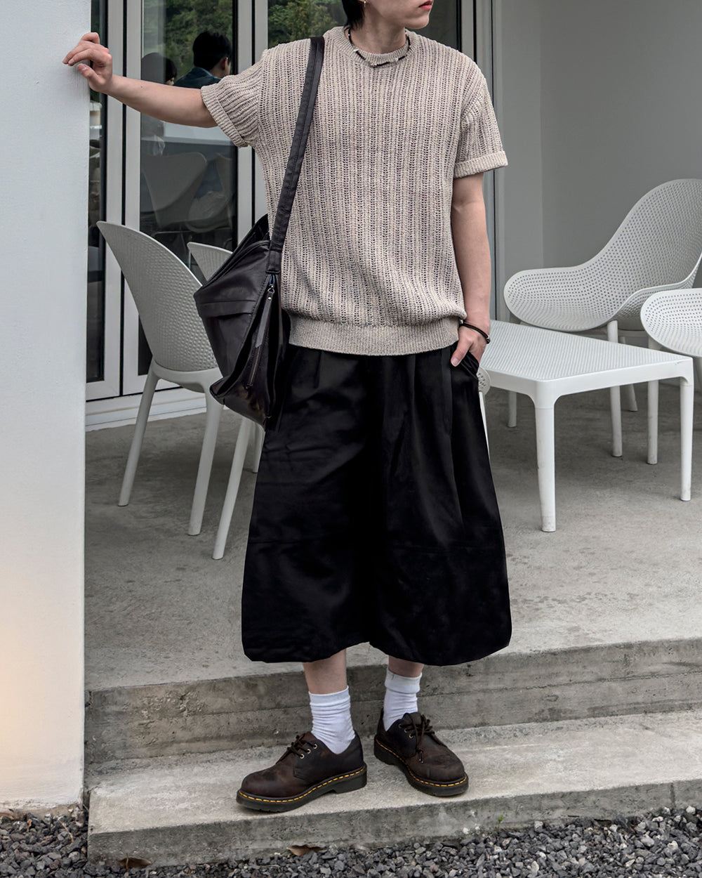 Braided Leather Loop Bracelet / 2色