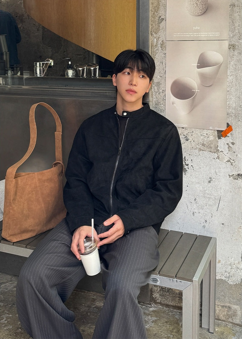 仿舊 質感 磁吸 皮革 寬背帶 斜背包 / 3色