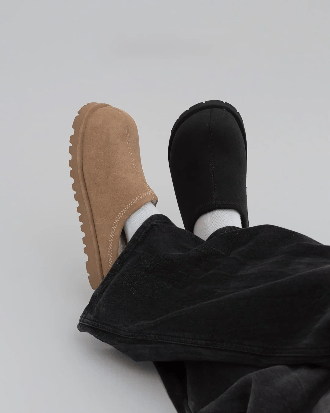 貝果 絨毛 麂皮 增高 穆勒鞋【 米／250 現貨 】