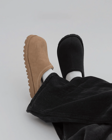 貝果 絨毛 麂皮 增高 穆勒鞋【 米／250 現貨 】