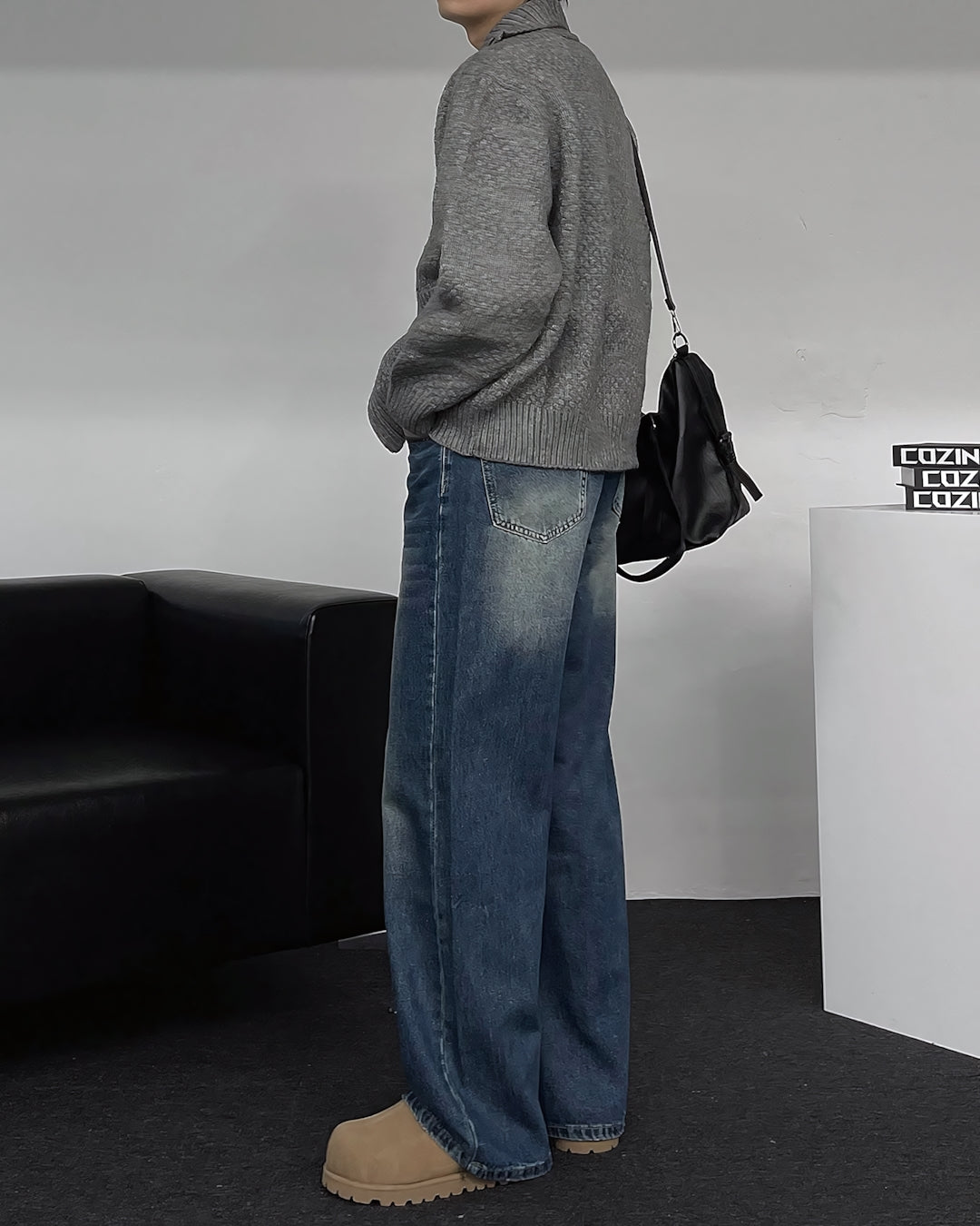 貝果 絨毛 麂皮 增高 穆勒鞋【 米／250 現貨 】