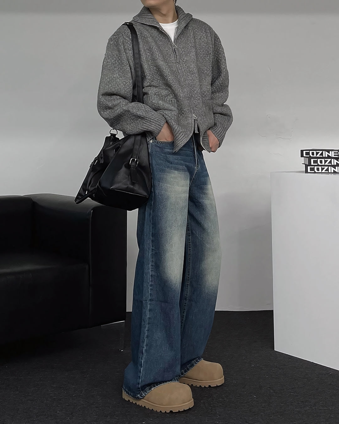 貝果 絨毛 麂皮 增高 穆勒鞋【 米／250 現貨 】