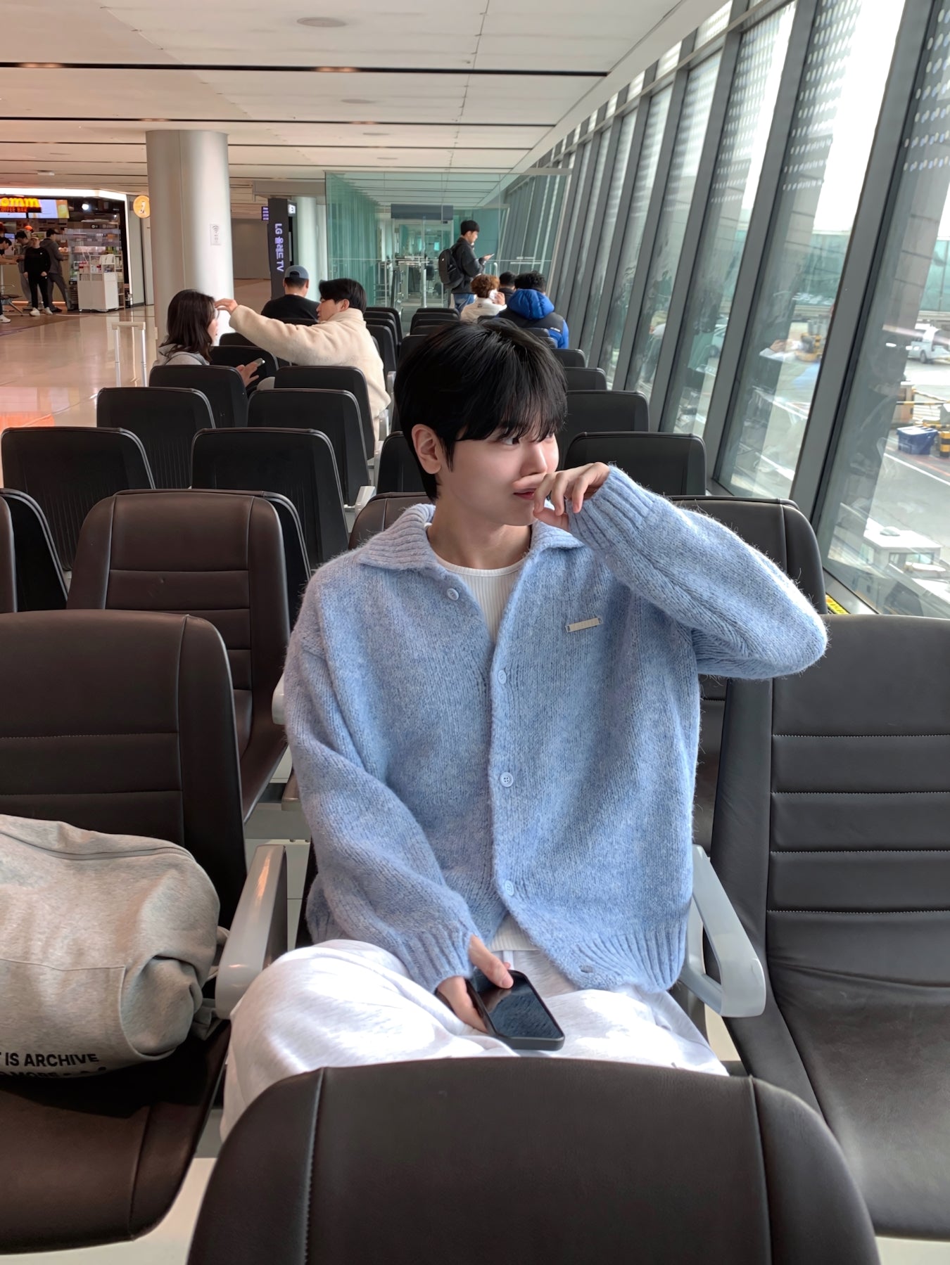 質感 男友風 羊毛混紡 針織 開襟衫 / 4色