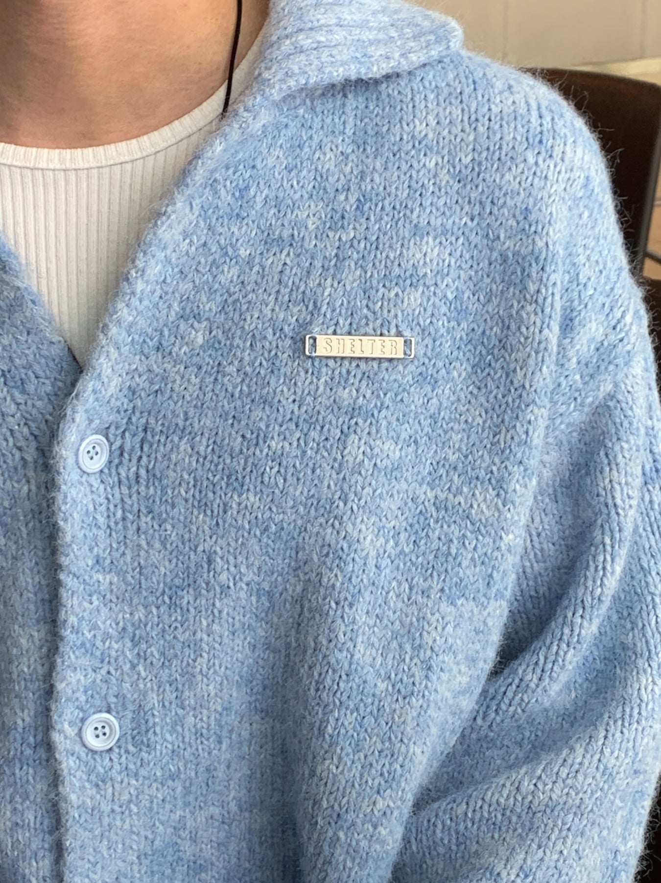 質感 男友風 羊毛混紡 針織 開襟衫 / 4色