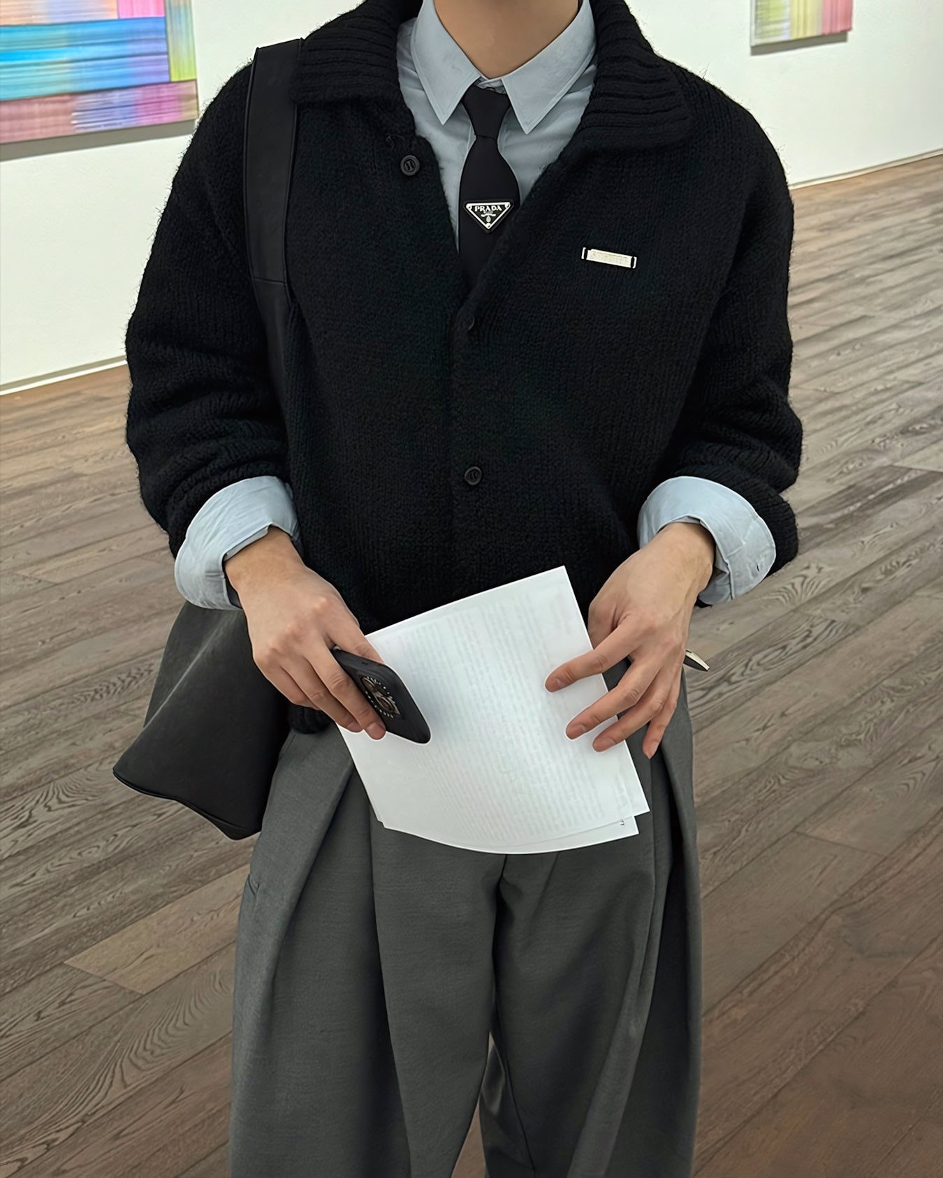 質感 男友風 羊毛混紡 針織 開襟衫 / 4色