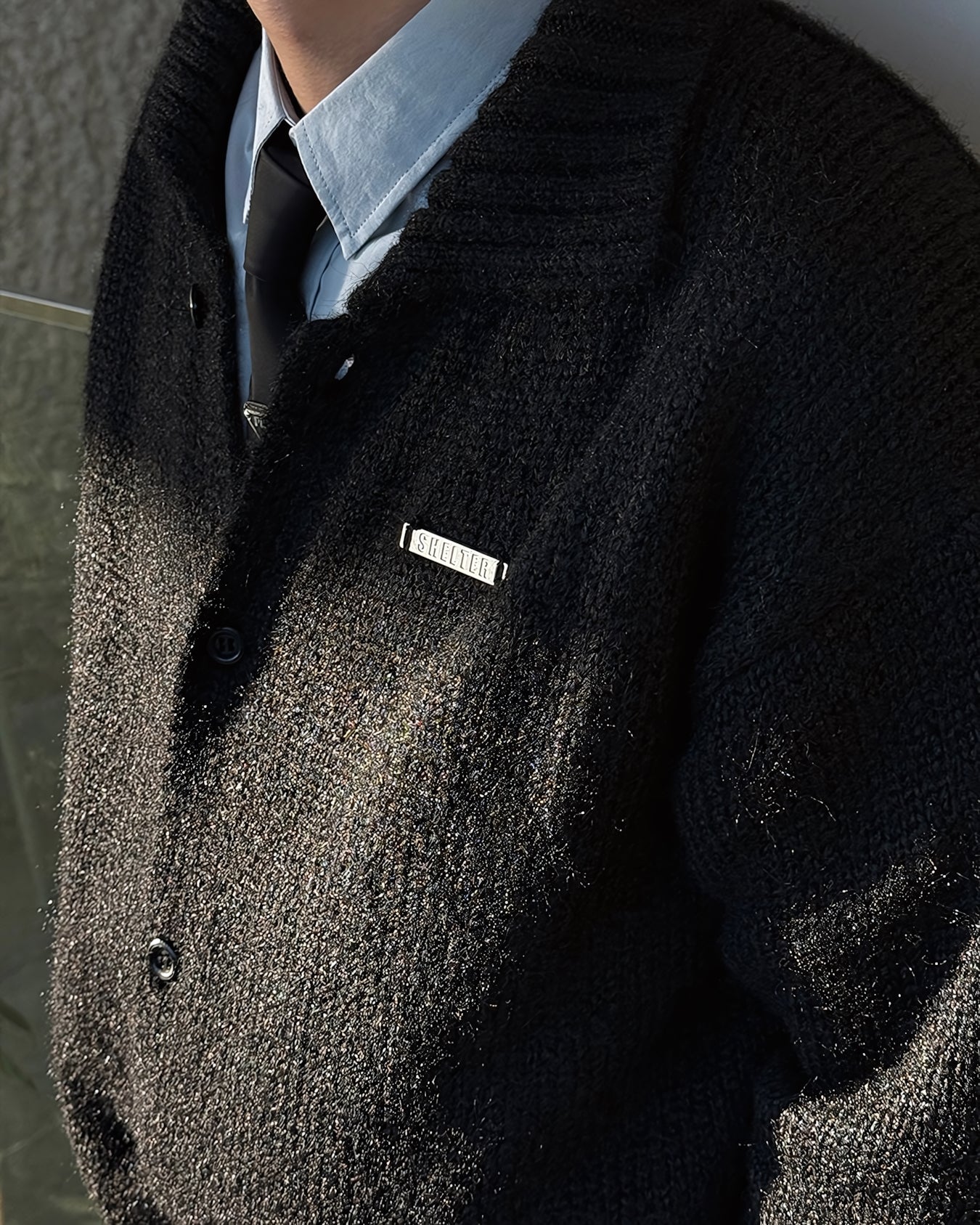 質感 男友風 羊毛混紡 針織 開襟衫 / 4色