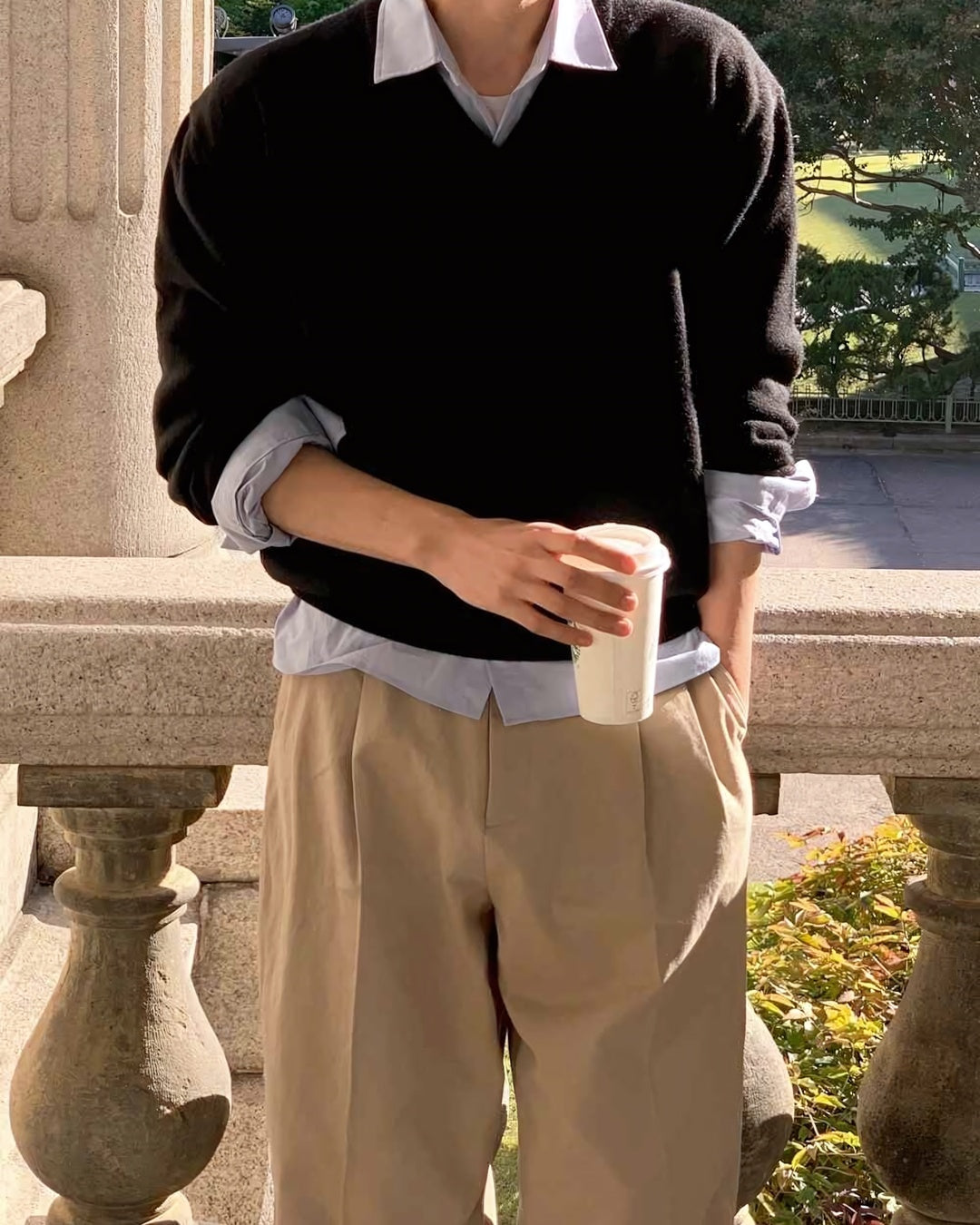 簡約 羅紋V領 莫代爾 針織衫 / 6色