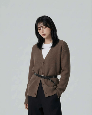 簡約 V領 短版 針織 開襟衫 / 11色