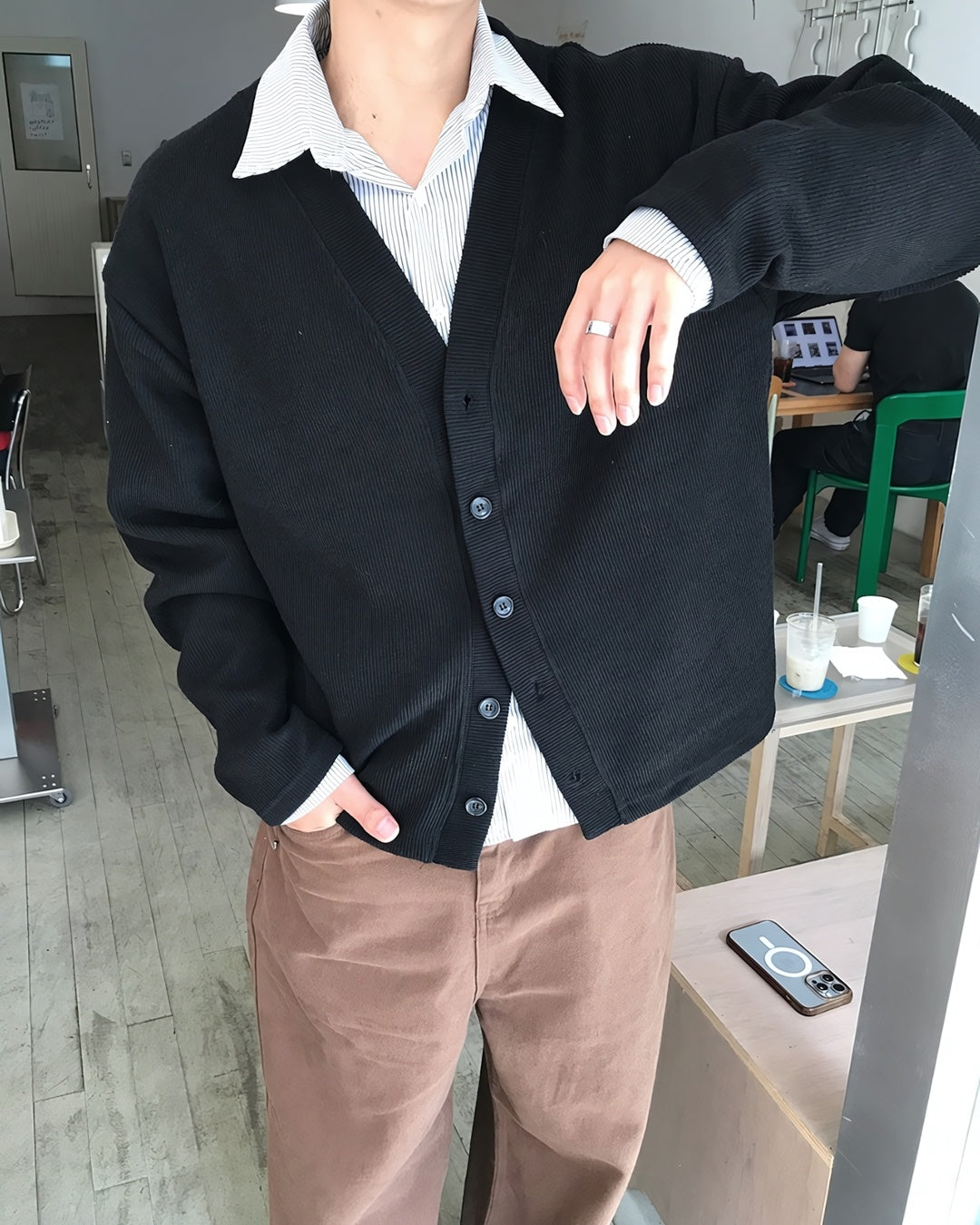 簡約 V領 短版 針織 開襟衫 / 11色