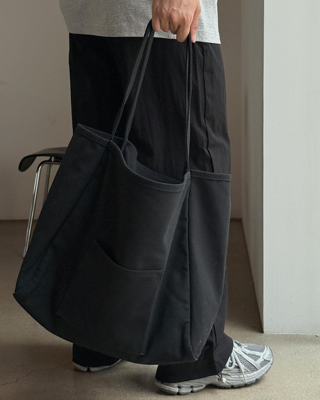 極簡 大容量 棉質 托特 肩背包