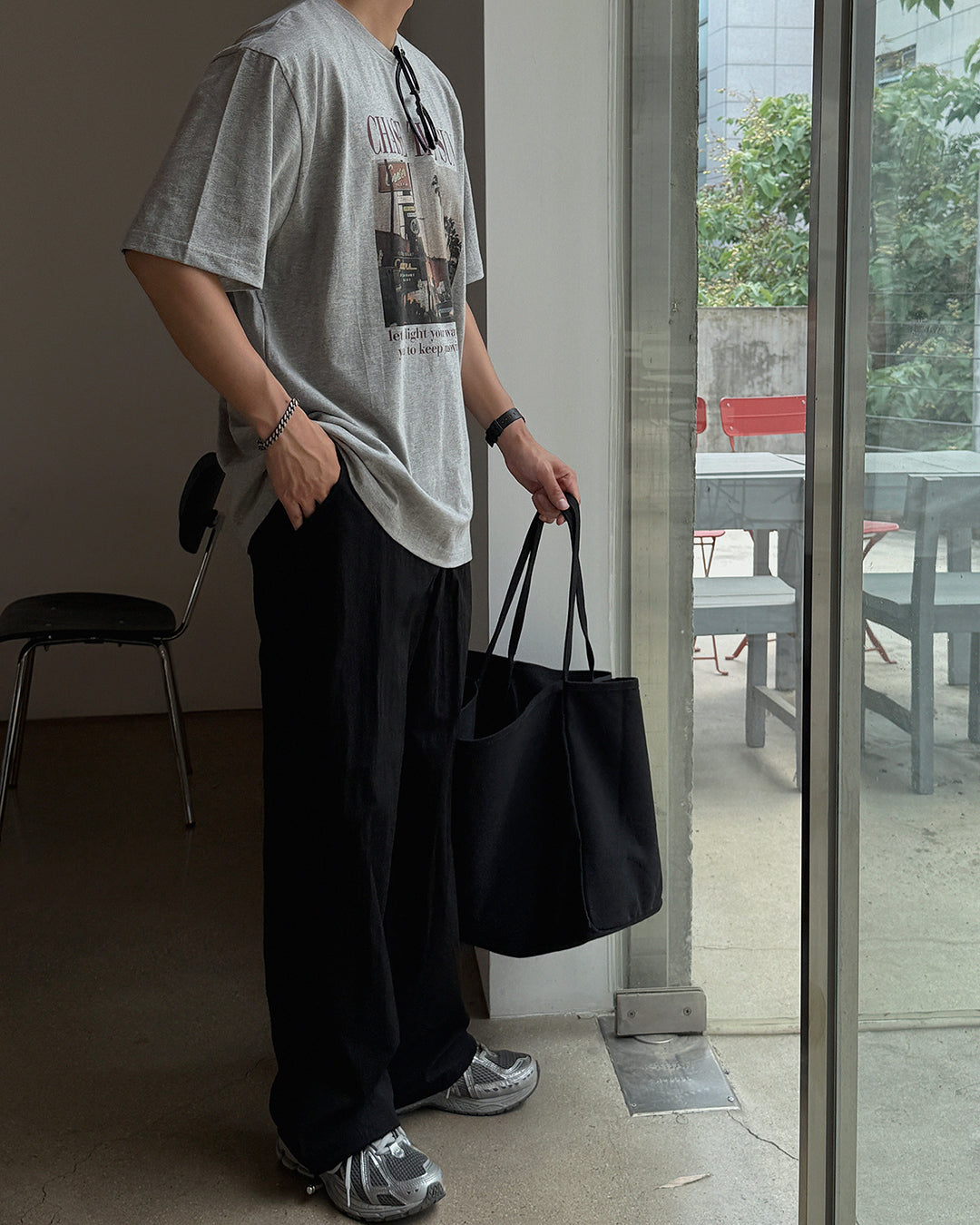 極簡 大容量 棉質 托特 肩背包