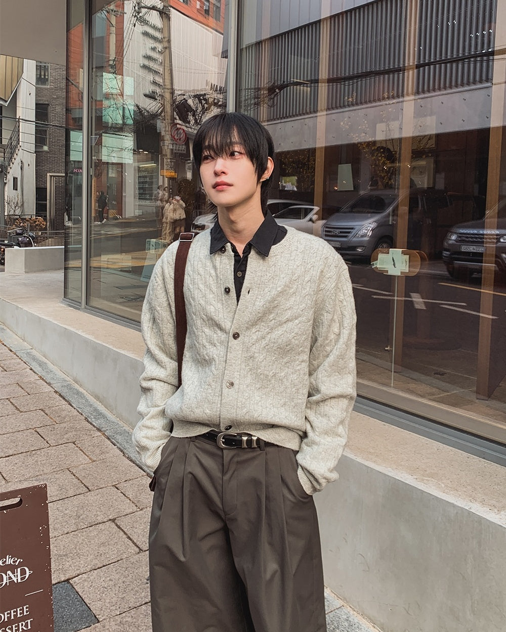 經典 層次 麻花 針織 圓領 開襟衫 / 7色