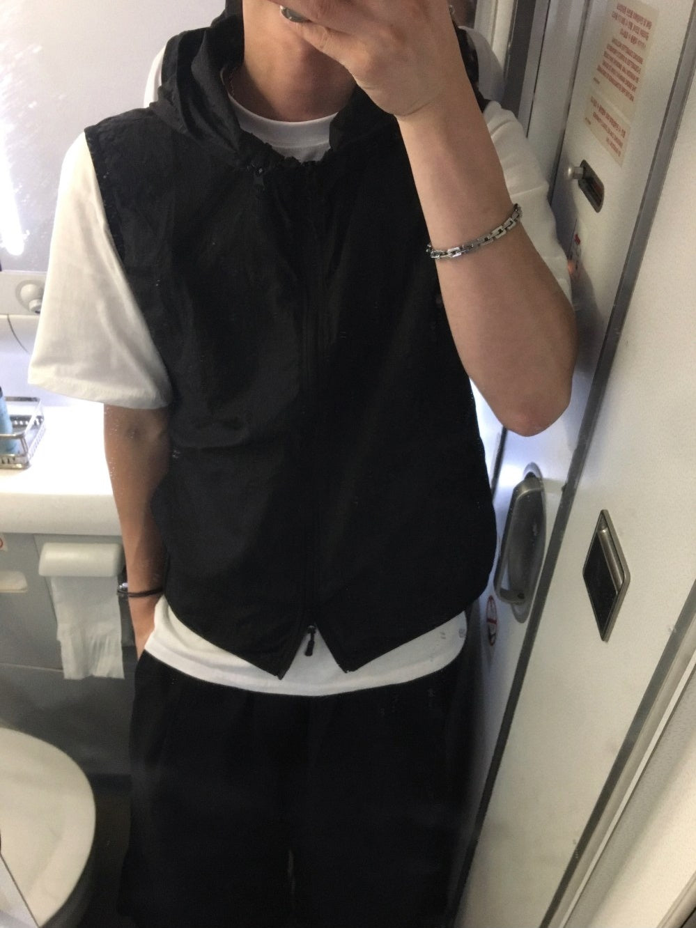 機能 斜拉鍊 連帽 背心外套 / 7色