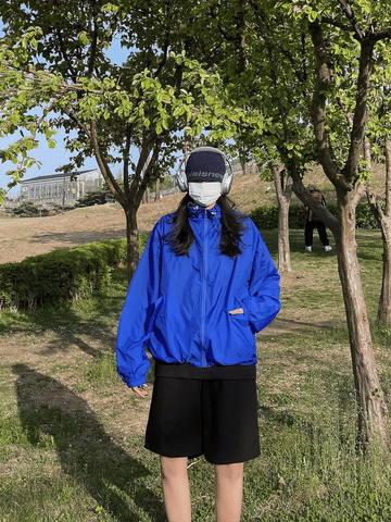 輕薄 連帽 口袋釦 風衣 外套 / 7色