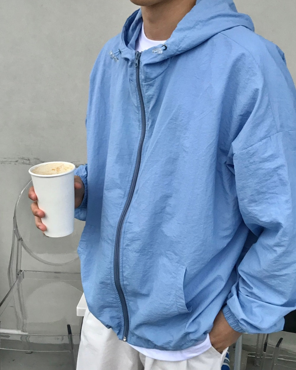 夏季 防曬 連帽 抽繩 風衣 外套 / 8色