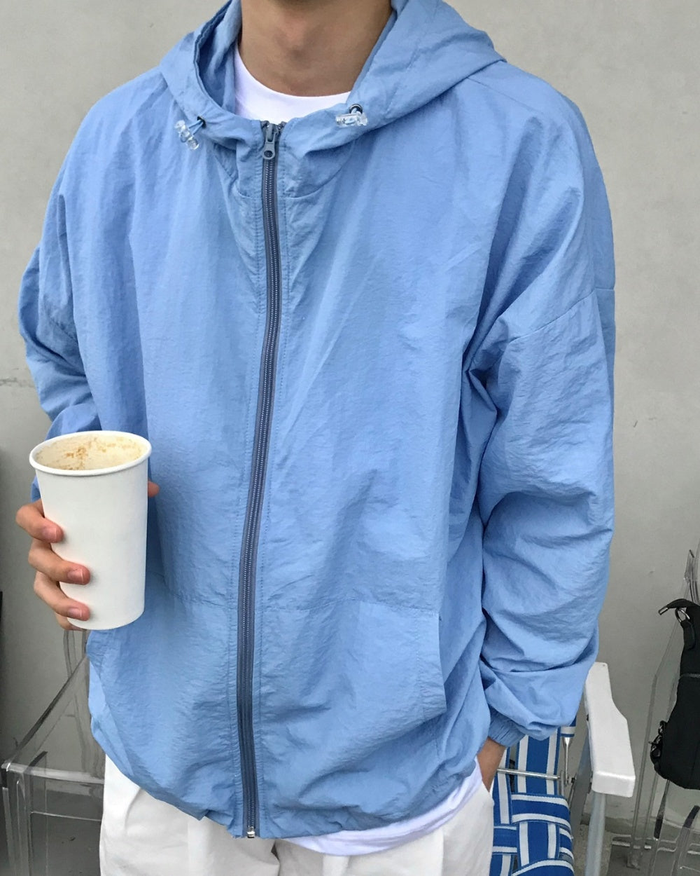 夏季 防曬 連帽 抽繩 風衣 外套 / 8色